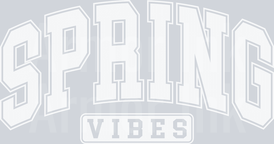 Spring Vibes White DTF transfer