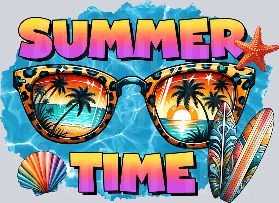Summer Time DTF transfer