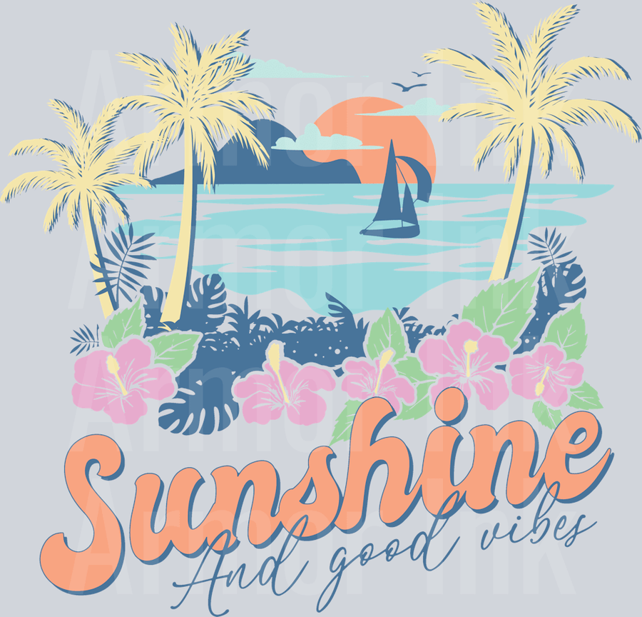Sunshine And Good Vibes DTF transfer