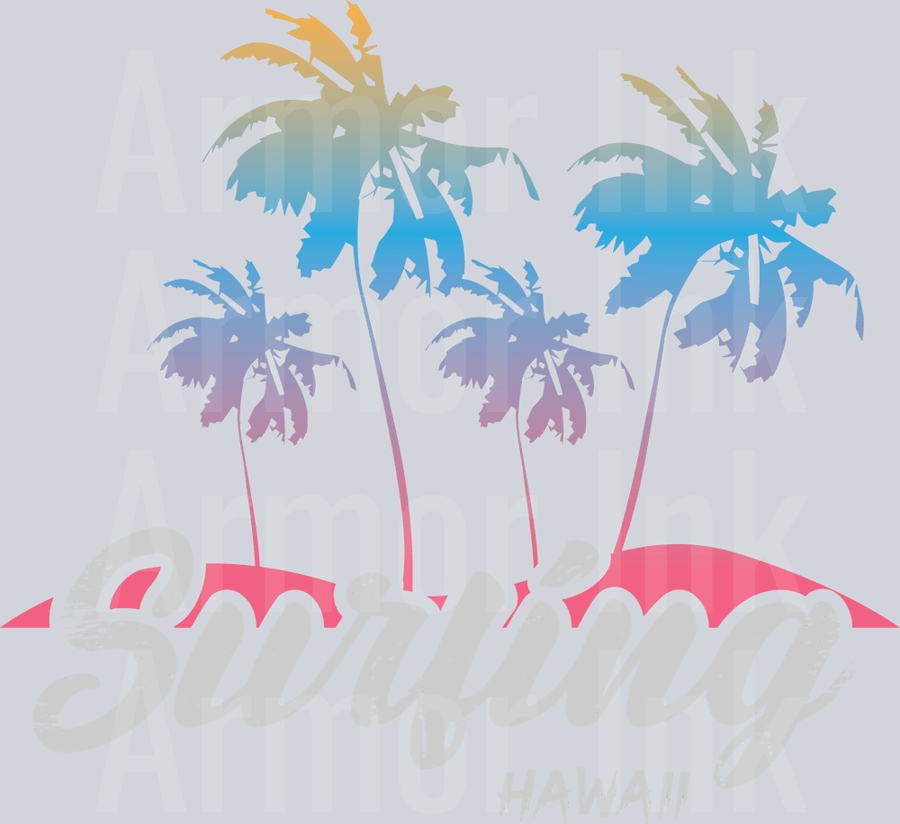 Surfing Hawaii DTF transfer