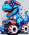 T-Rex Riding Monster Truck