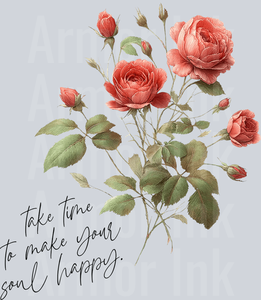 Take Time To Make Your Soul Happy DTF transfer