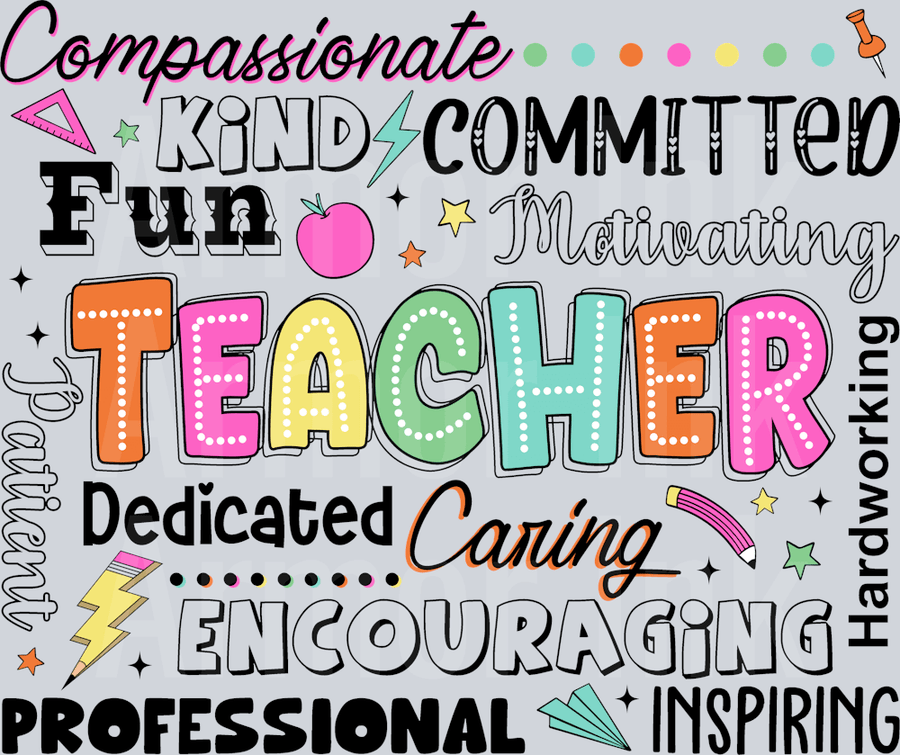 Teacher DTF transfer