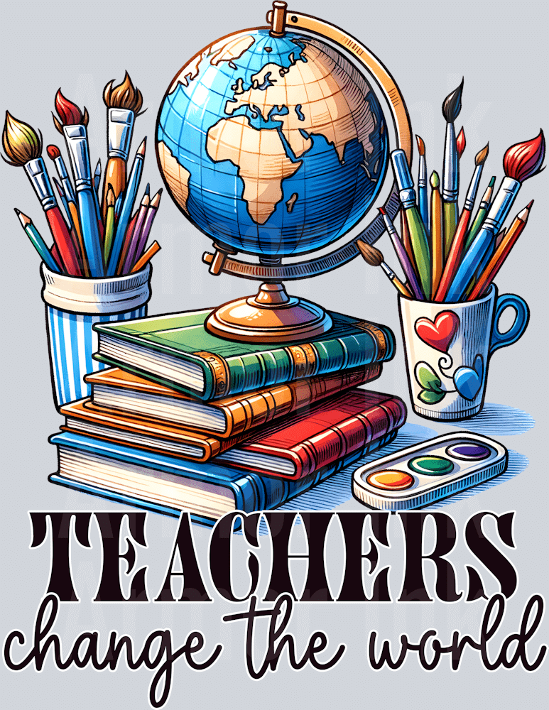 Teachers Change The World DTF transfer