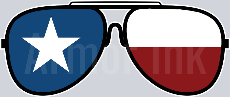 Texas Flag Sunglasses DTF transfer