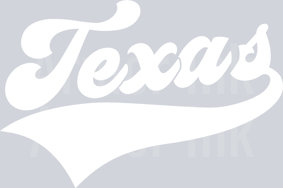 Texas White DTF transfer