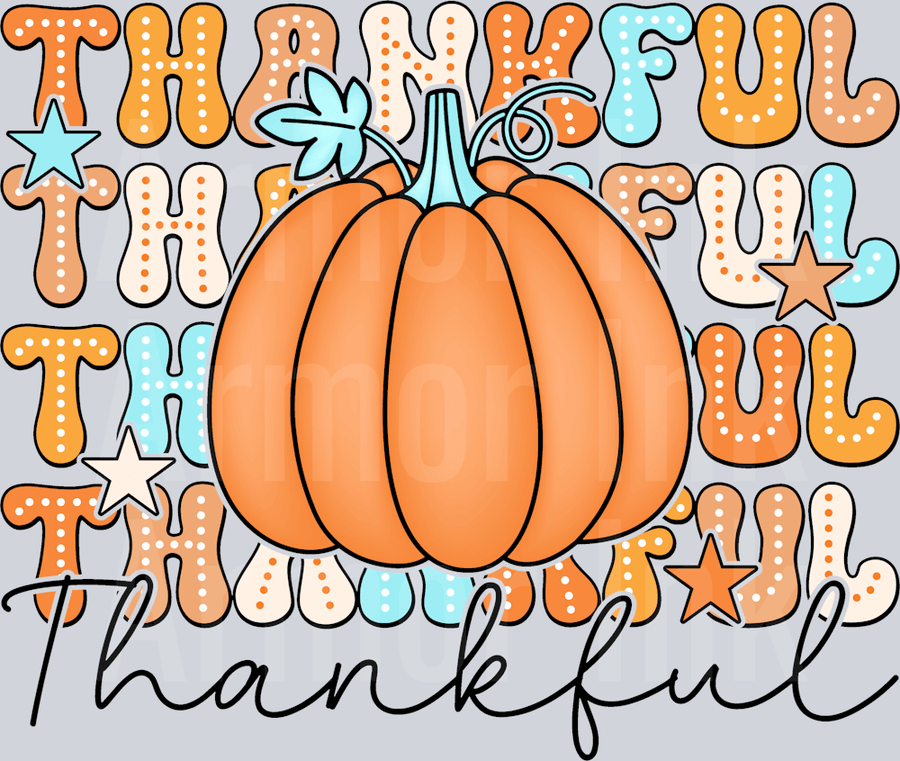 Thankful Pumpkin DTF transfer