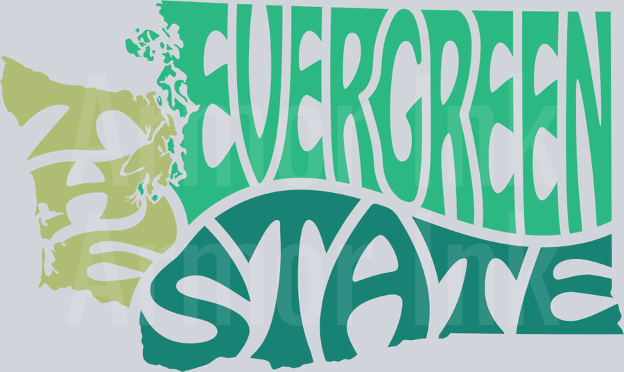 The Evergreen State DTF transfer
