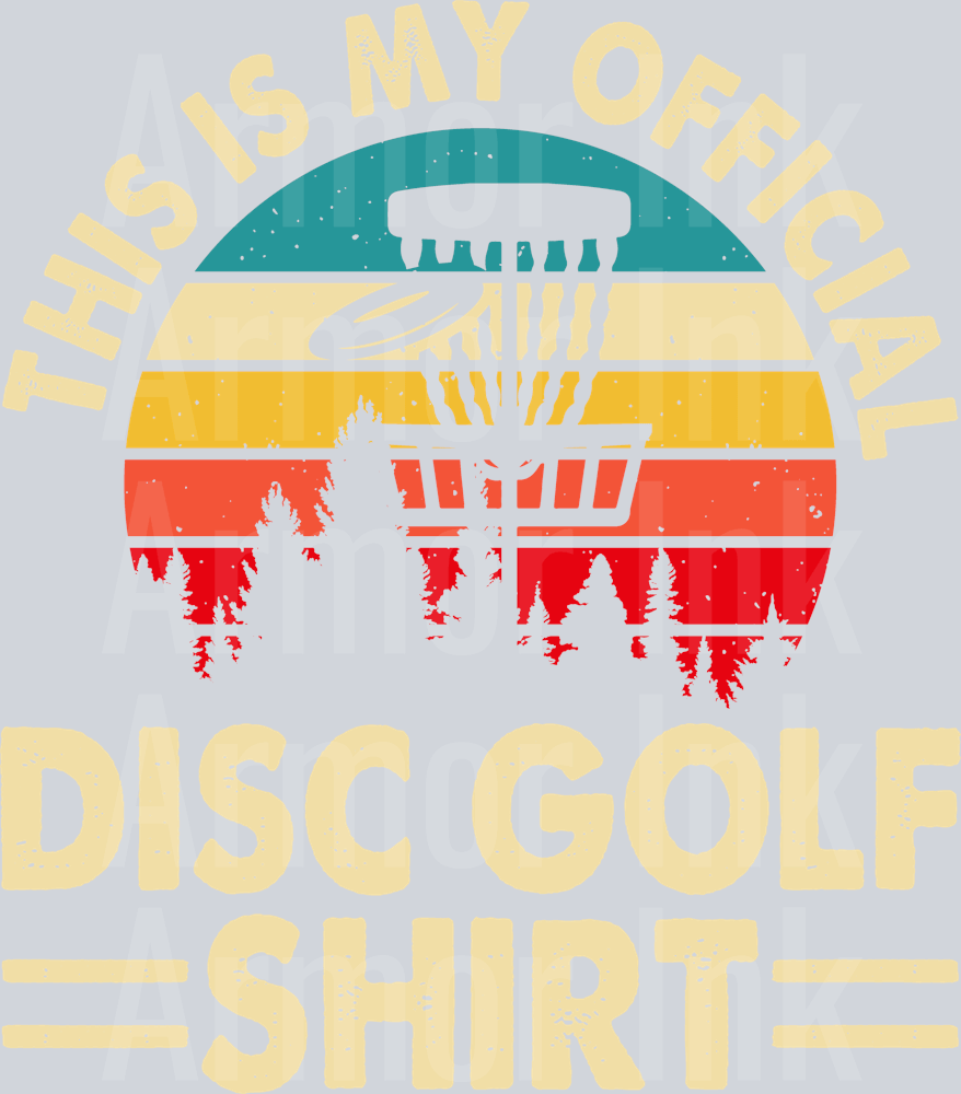 This Is My Official Disc Golf Shirt DTF transfer
