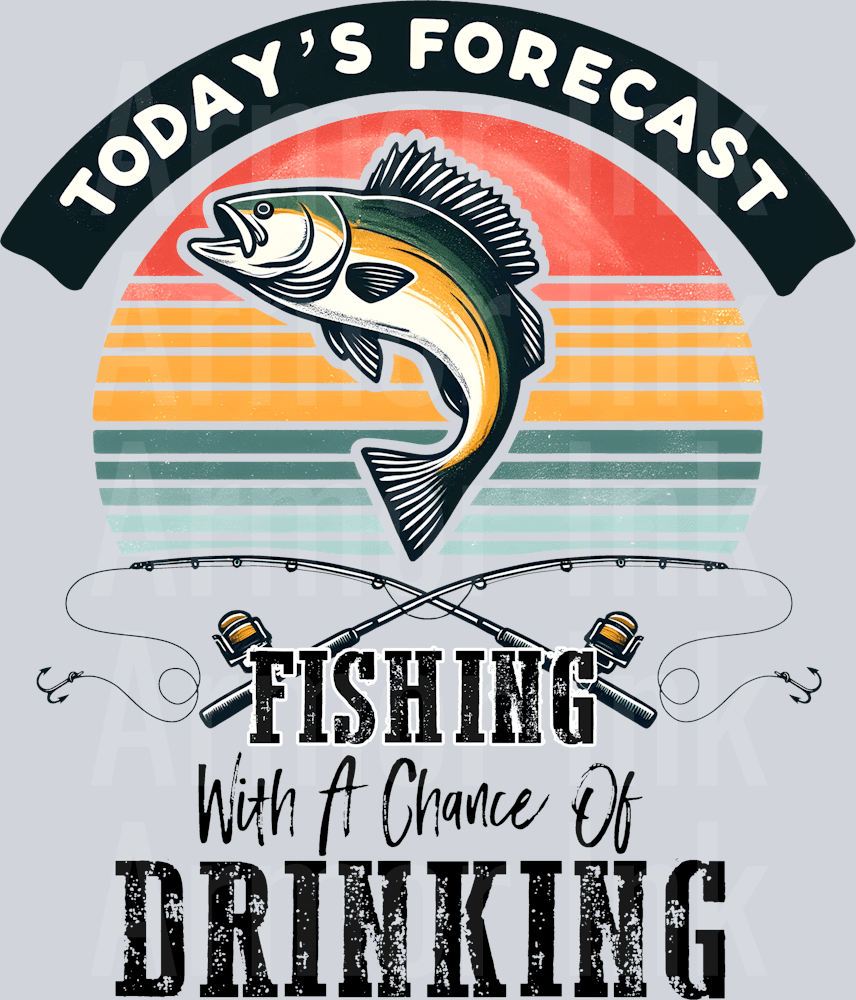 Today's Forecast Fishing With A Chance Of Drinking DTF transfer