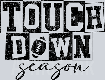 Touchdown Season Black DTF transfer