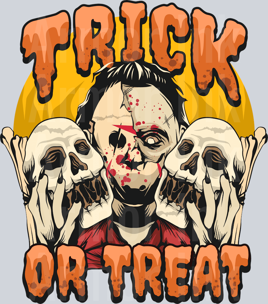 Trick or Treat DTF transfer