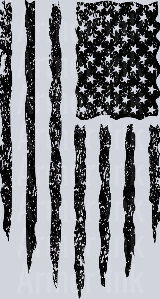USA Flag Black
