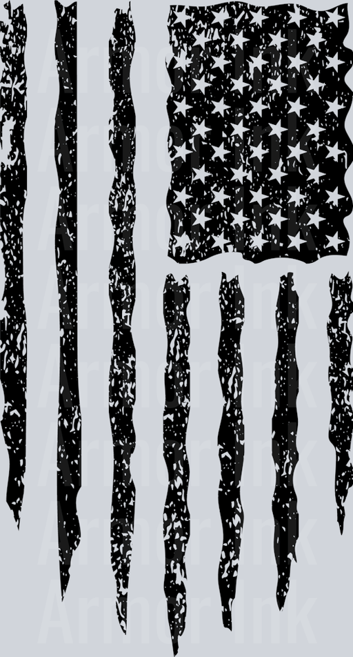 USA Flag Black