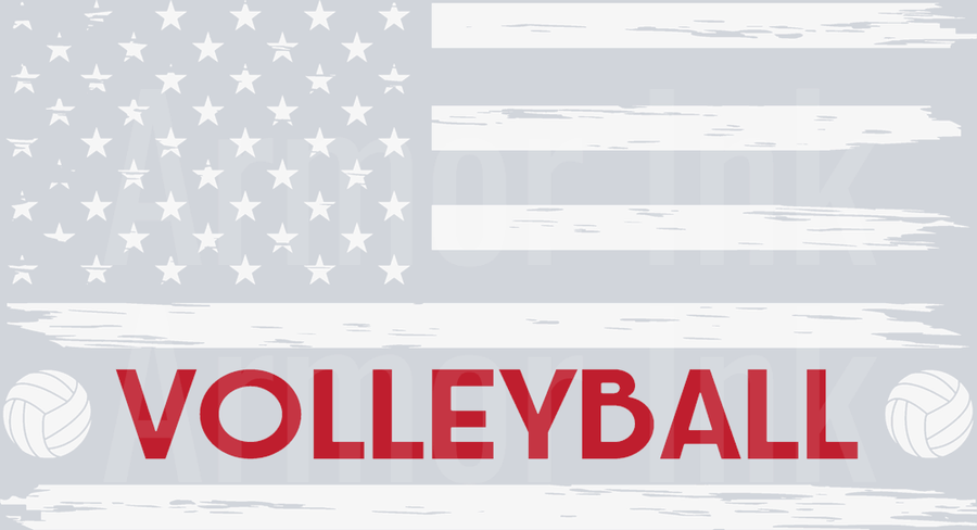 Volleyball Flag DTF transfer