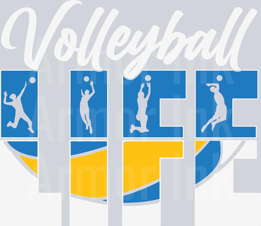 Volleyball Life DTF transfer