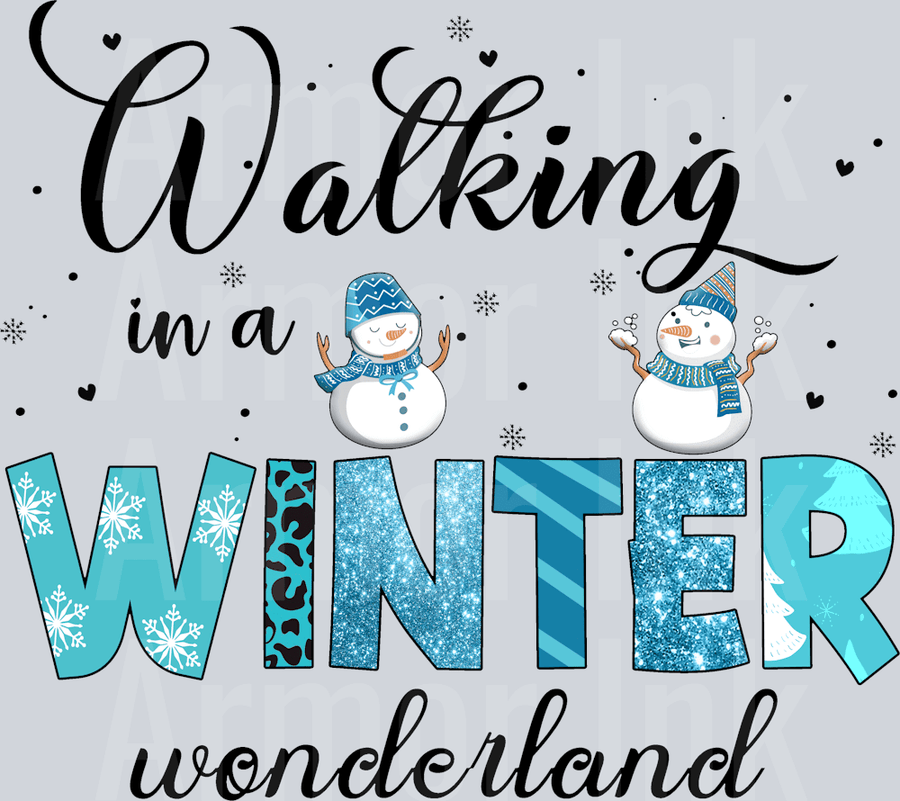 Walking In A Winter Wonderland DTF transfer