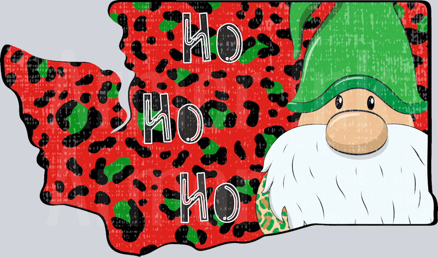 Washington Ho Ho Ho DTF transfer