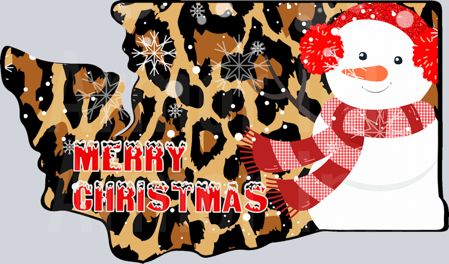Washington Merry Christmas DTF transfer