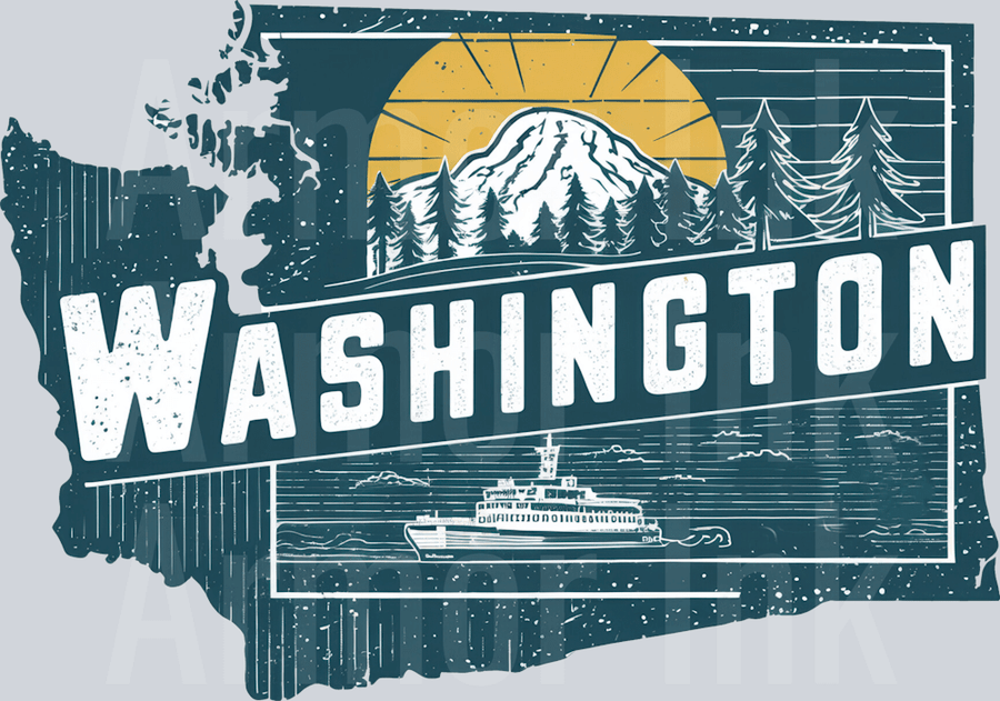 Washington Nature DTF transfer