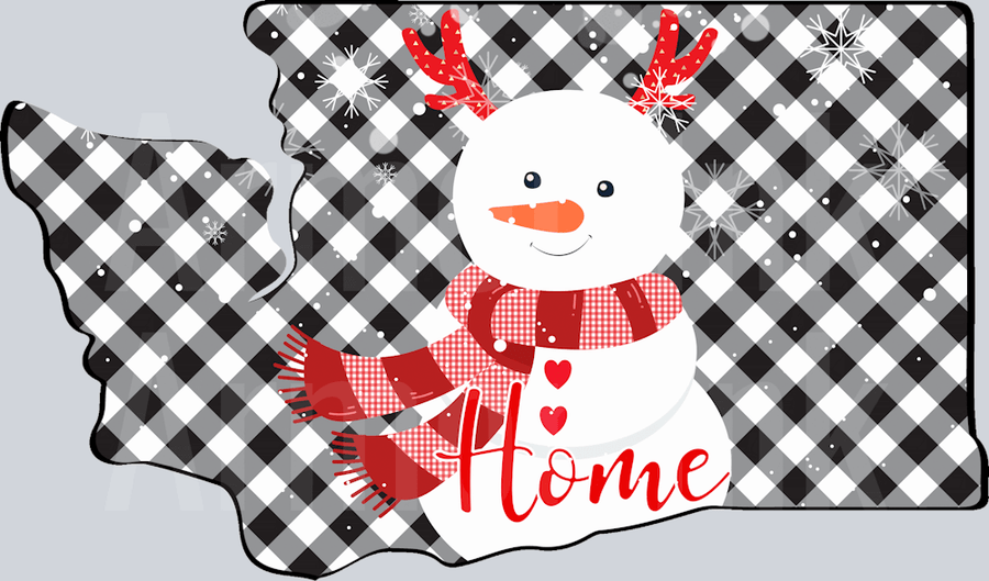 Washington Snowman Home DTF transfer