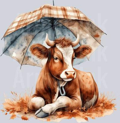 Fall Cow DTF transfer
