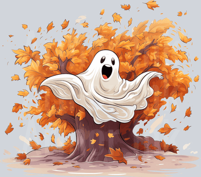 Fall Ghost DTF transfer