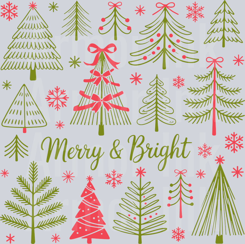 Merry & Bright Christmas Tree Scene
