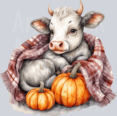 Fall Cozy Cow DTF transfer