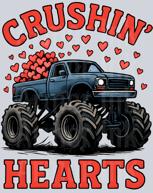 Crushin' Hearts Monster Truck Valentine