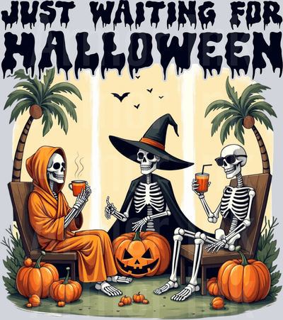 Just Waiting For Halloween DTF transfer
