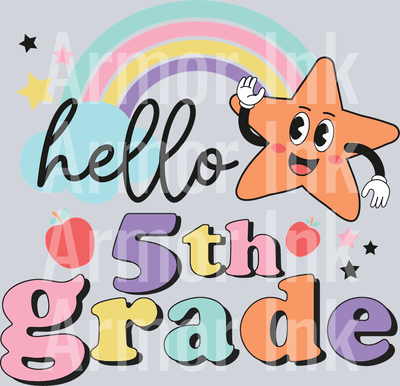 Hello 5th Grade DTF transfer