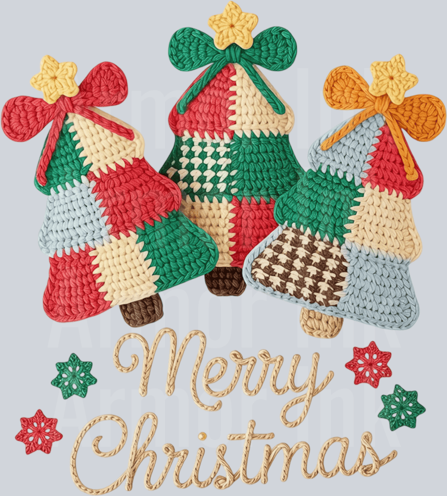 Crochet Merry Christmas Trees