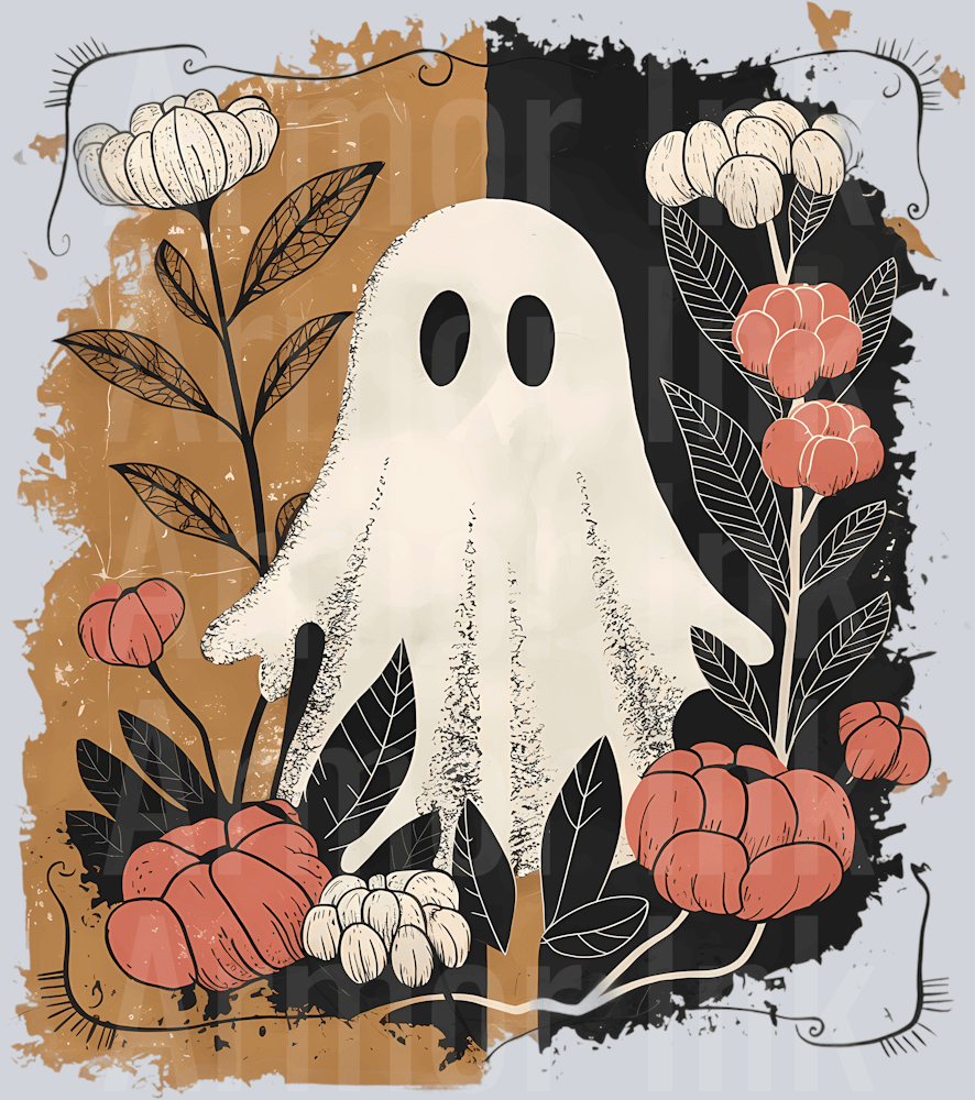 Hello Fall Ghost Ghost Fall DTF Transfer | Ready-To-Press