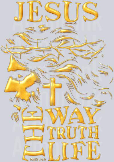 Jesus The Way Truth Life DTF transfer