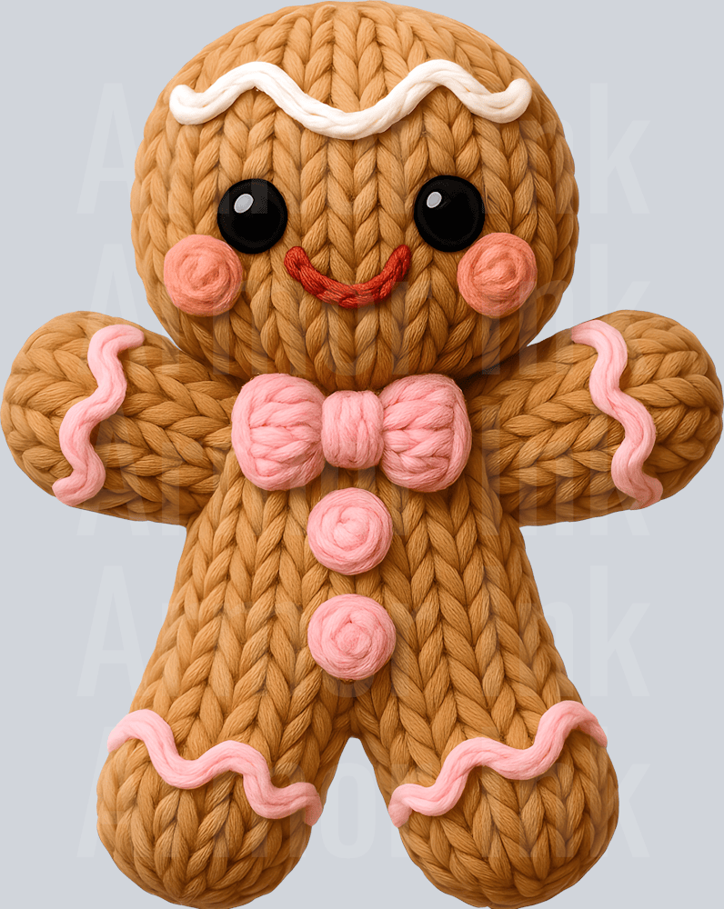 Crochet Pink Gingerbread Man
