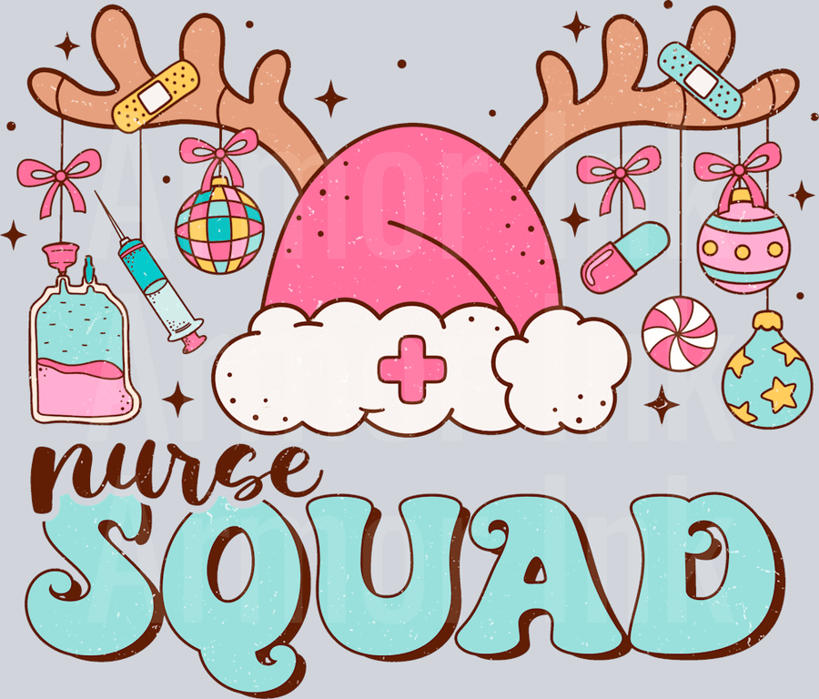 Christmas Nurse Squad DTF transfer