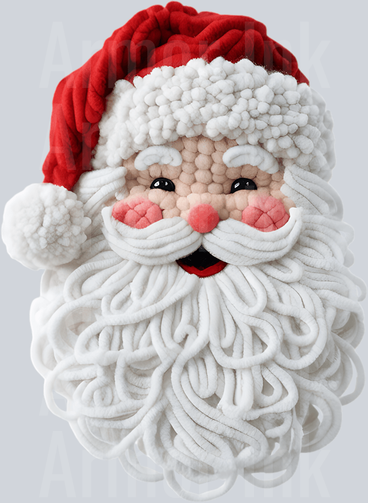 Faux Crochet Christmas Santa