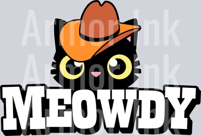 Cat Cowboy Meowdy DTF transfer