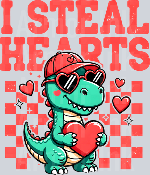 I Steal Hearts Dino Valentine