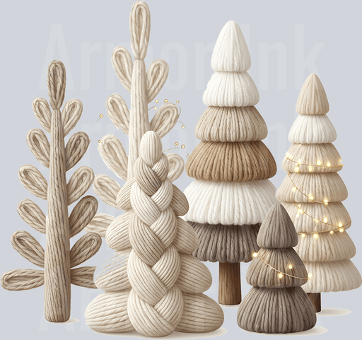 Yarn Faux Merry and Bright Christmas Tree