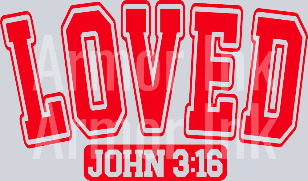 Loved John 3 16 DTF transfer