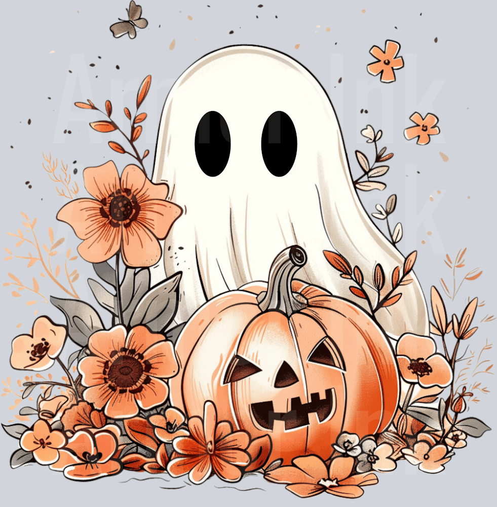 Hello Fall Ghost Ghost Fall DTF Transfer | Ready-To-Press