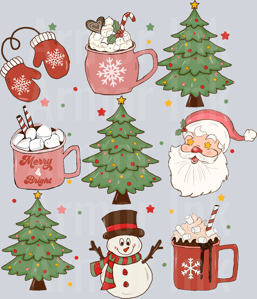 Christmas Icons DTF transfer