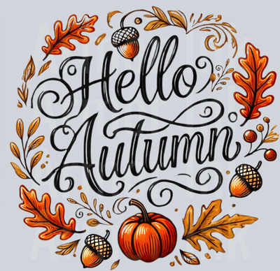 Hello Autumn DTF transfer