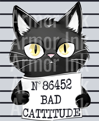 Bat Cattitude DTF transfer