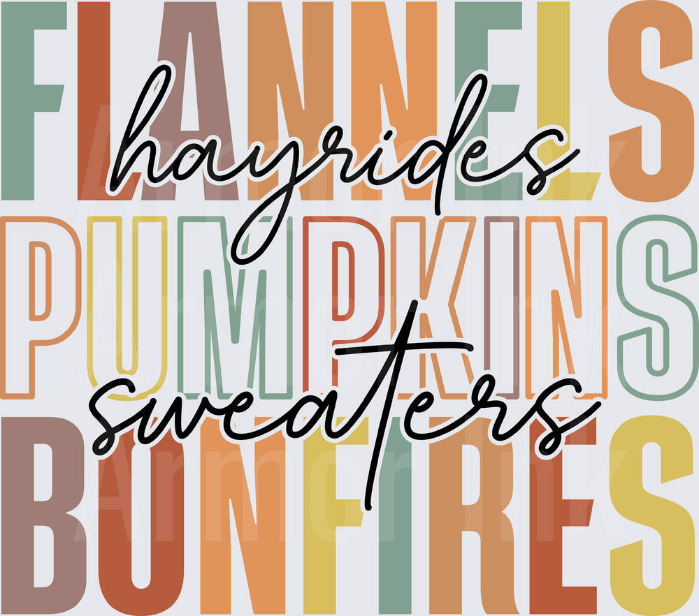 Flannels pumpkins bonfires hayrides sweaters
