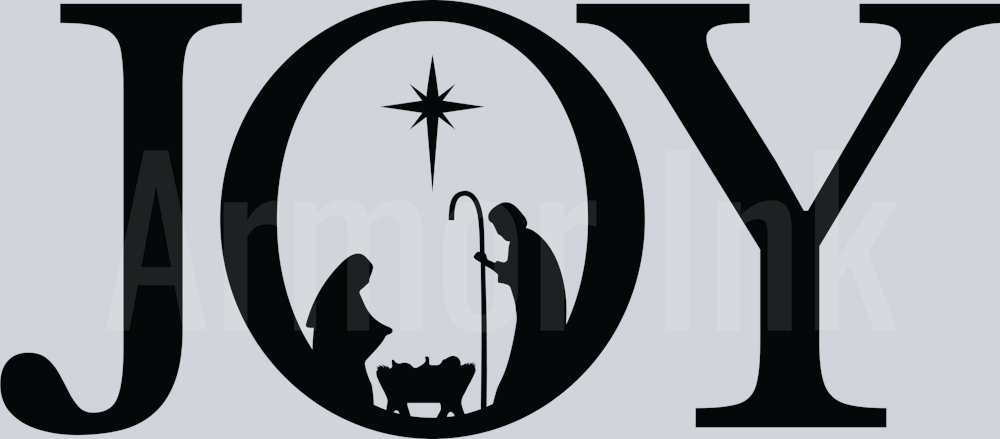 Joy Christmas Scene Black