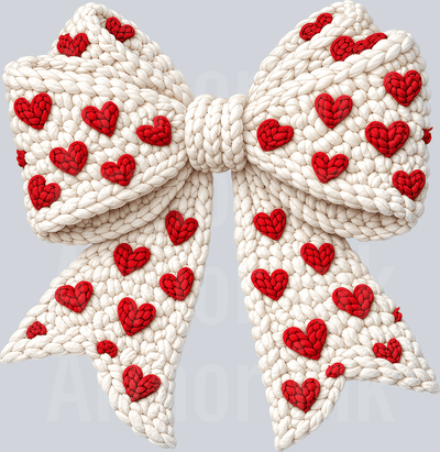 Bow Valentine DTF transfer