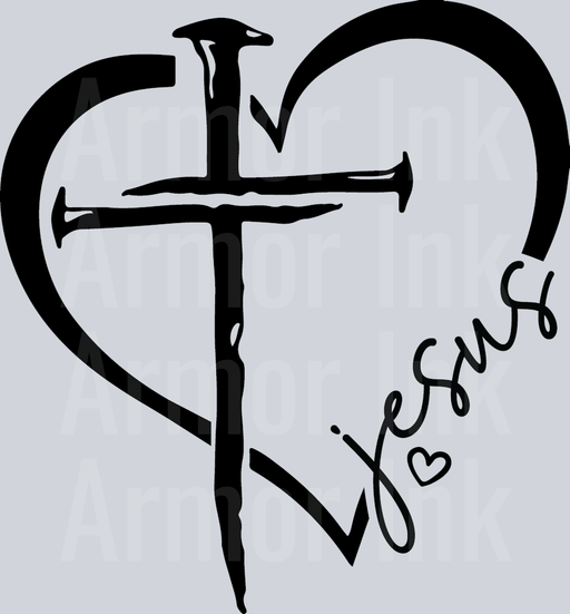 Heart Jesus Black